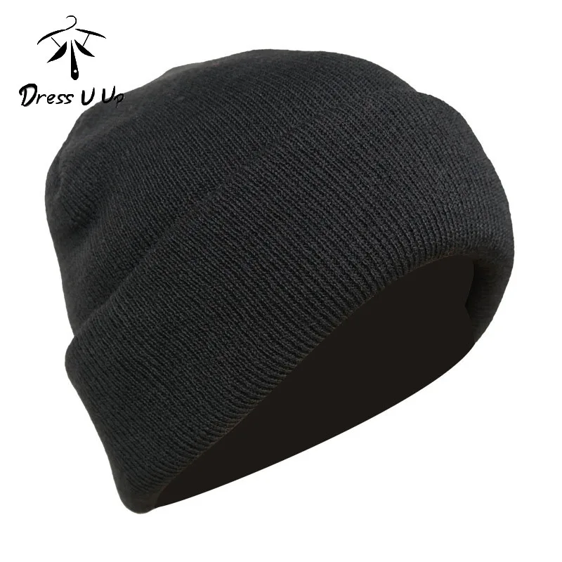 DRESSUUP Толстая осенняя и зимняя мужская вязаная шапка ветрозащитная и холодная защита ушей мужская шапка для дам - Цвет: C2