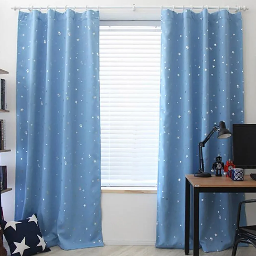 Звездное небо затемненные занавески Тюль затемнение окна лечение вуаль