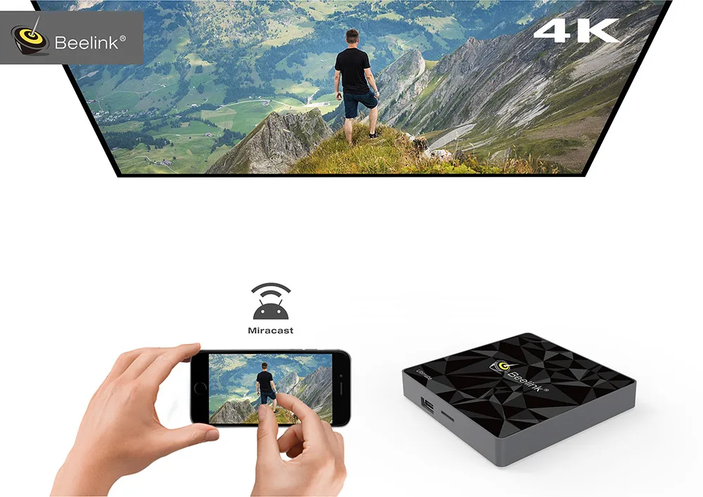 Beelink GT1 Ultimate смарт-ТВ Box Amlogic S912 Восьмиядерный Процессор 3G Оперативная память 32 г Встроенная память Android 7.1 Декодер каналов кабельного телевидения media плеер