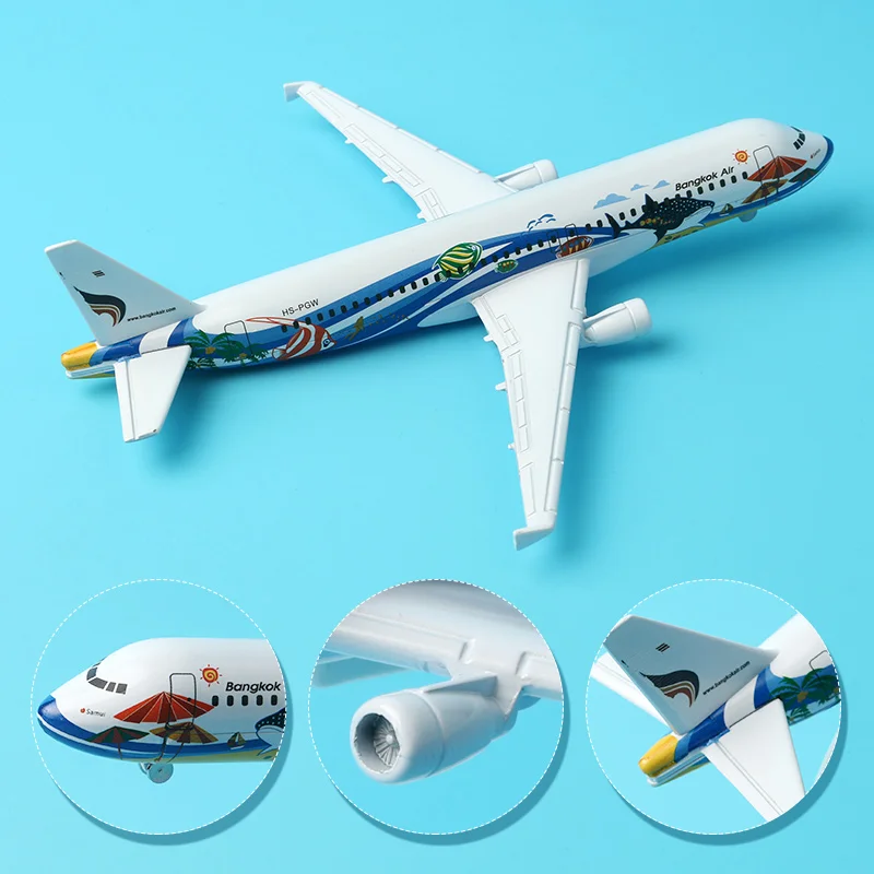16 см 1:400 Бангкок Airline A320 Аэробус модель самолета сплава Таиланд авиационные