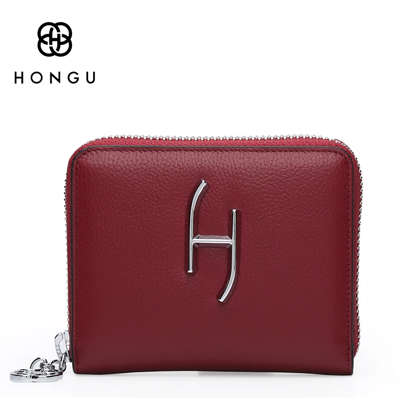 Hongu Топ Слои корова кожаные сумки Для женщин кошелек держателя фото Портмоне