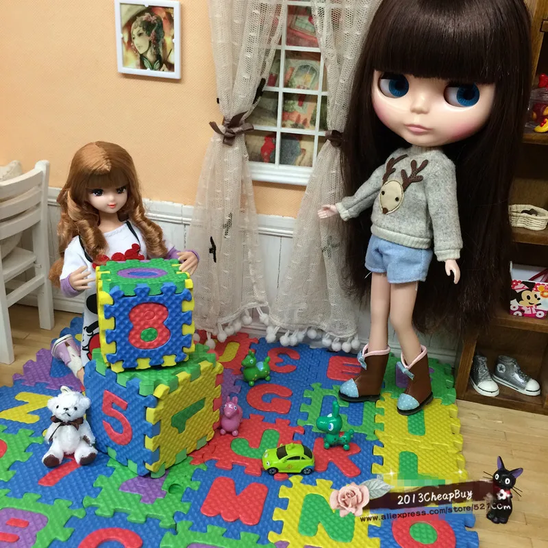 Кукольная мебель кукольная аксессуары 12 шт./компл. миниатюрный ковер для BJD licca