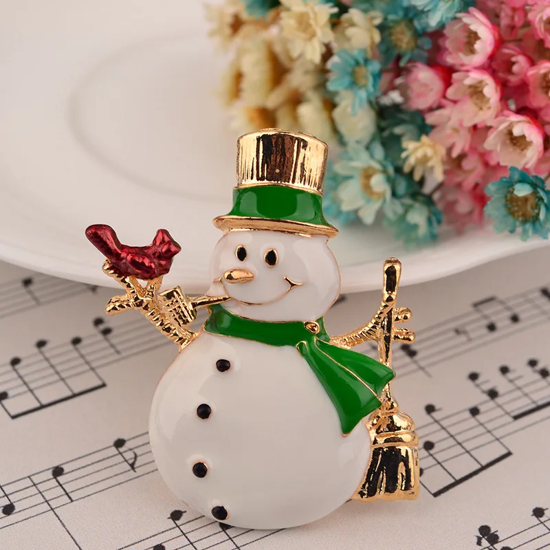 8Seasons New Christmas Santa Claus Tress Snoman Brooches For Women Girls Party Lapel Pin Coat/Dress Badge Fashion Jewelry 1PC | Украшения и
