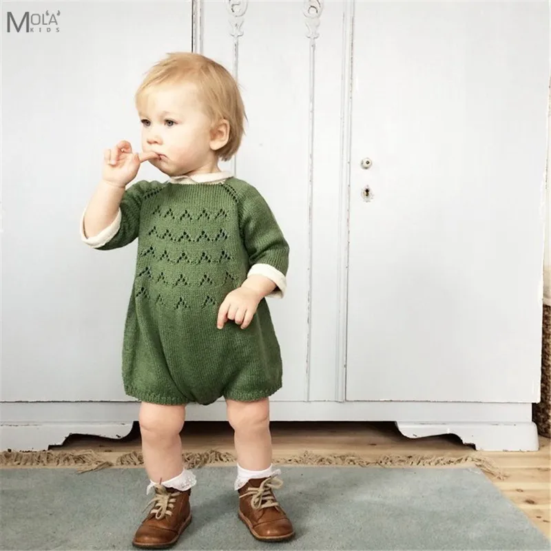 Kikikids/комбинезоны для новорожденных девочек; вязаная одежда для мальчиков; Kawaii; зимний комбинезон; Maka Kids; комбинезоны; Bebe; брендовые Детские свитера