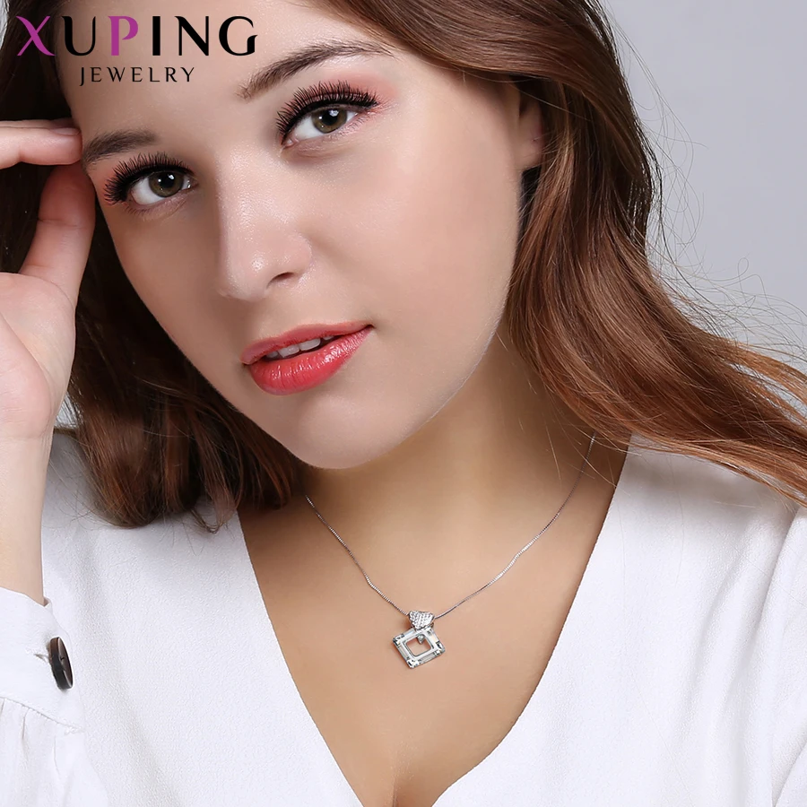Xuping ювелирные изделия мода квадратный кулон кристаллы от Swarovski Красочные Изысканный Бесплатный подарок упаковка для девочек женщин S139-30353