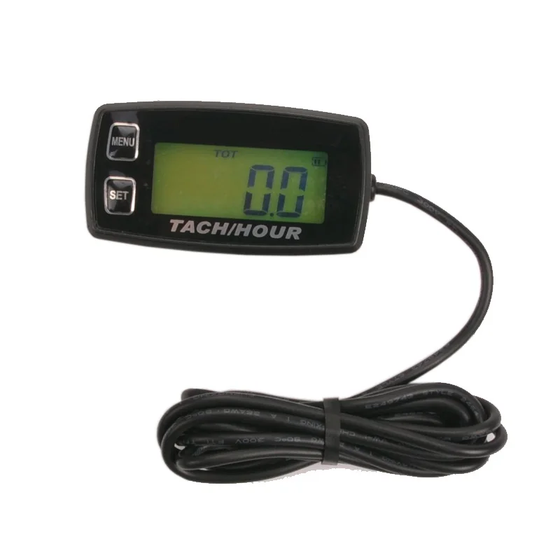 Водонепроницаемый цифровой счетчик часов с подсветкой тахометр об/мин для