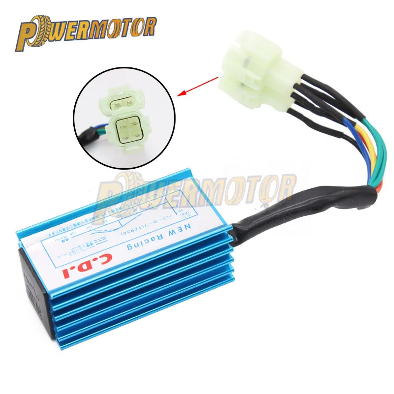 Blue 6 Pin Racing AC CDI GY6 Round Ignition Box For 50cc 90cc 110cc 125cc 150cc 2 stroke Engine Moped Scooter ATV Quad Buggy | Автомобили