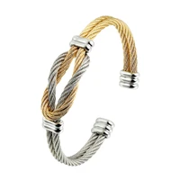 jsbao stainless steel jewelry steel wire knot cuff bracelet 6 colors bracelets bangles for women infinite bangle bracelet
