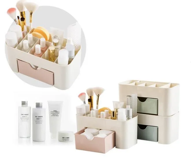 1 шт. новый Настольный ящик для хранения косметики Пластиковая Коробка