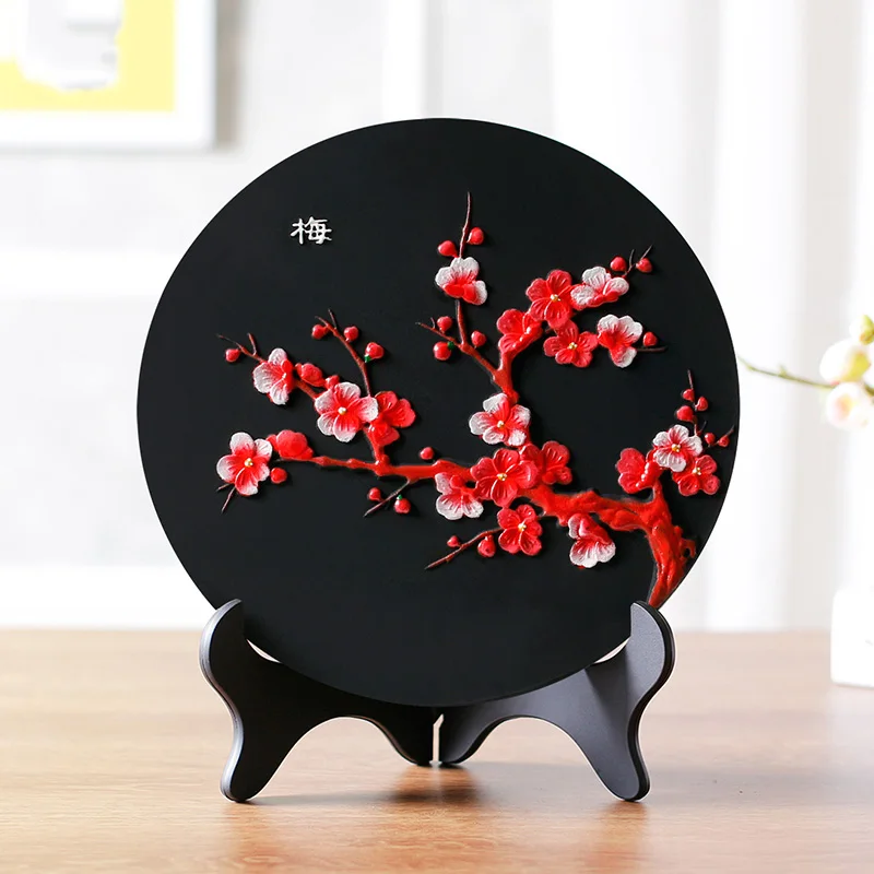 Древесный уголь резьба поделки украшения веерообразные маленькие гостиная спальня дома идеи