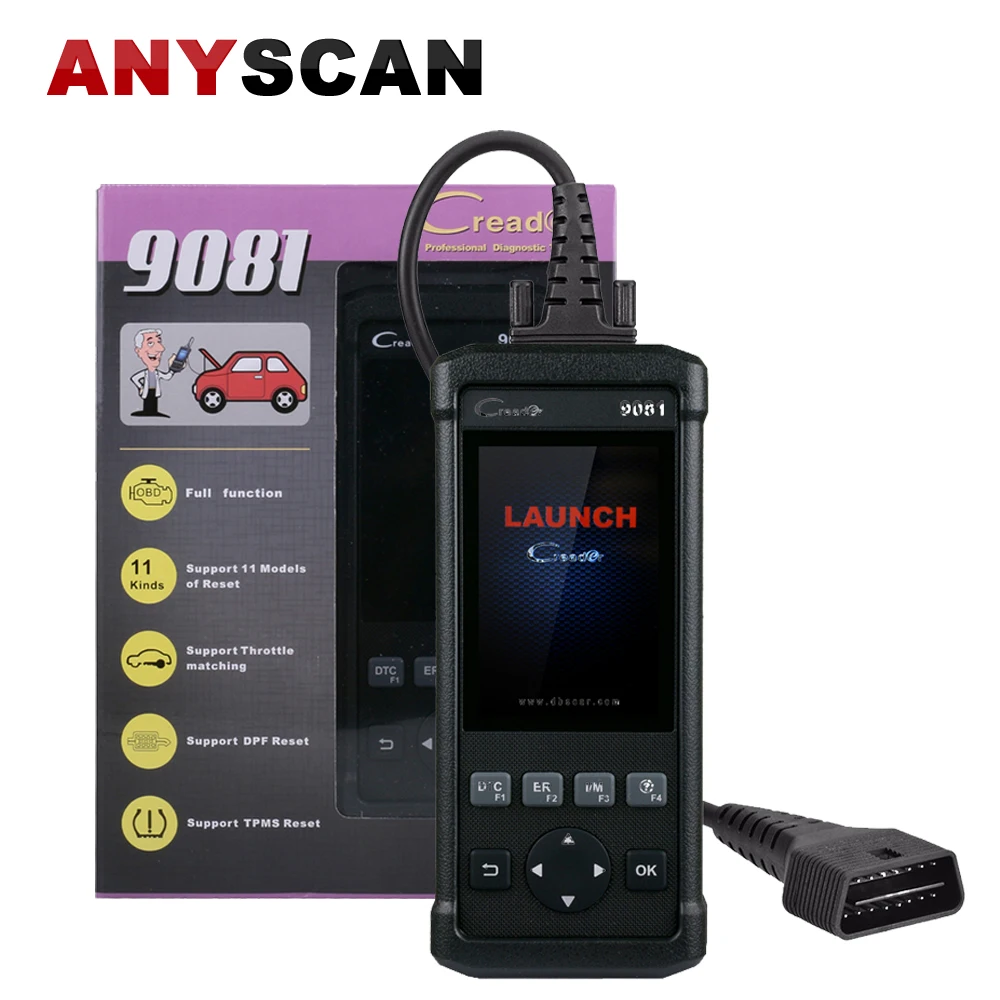 Оригинальный Launch Creader CR9081 полный OBD2 сканер штрих кода Бортовая Система