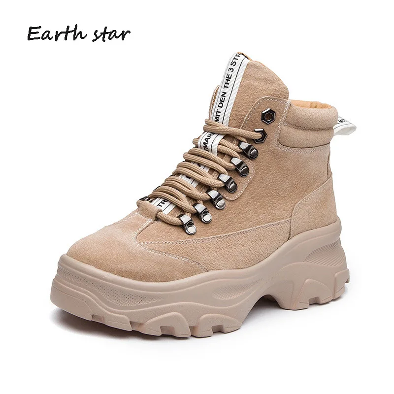 Botas mujer Повседневная обувь из натуральной кожи Женские модные брендовые Теплые