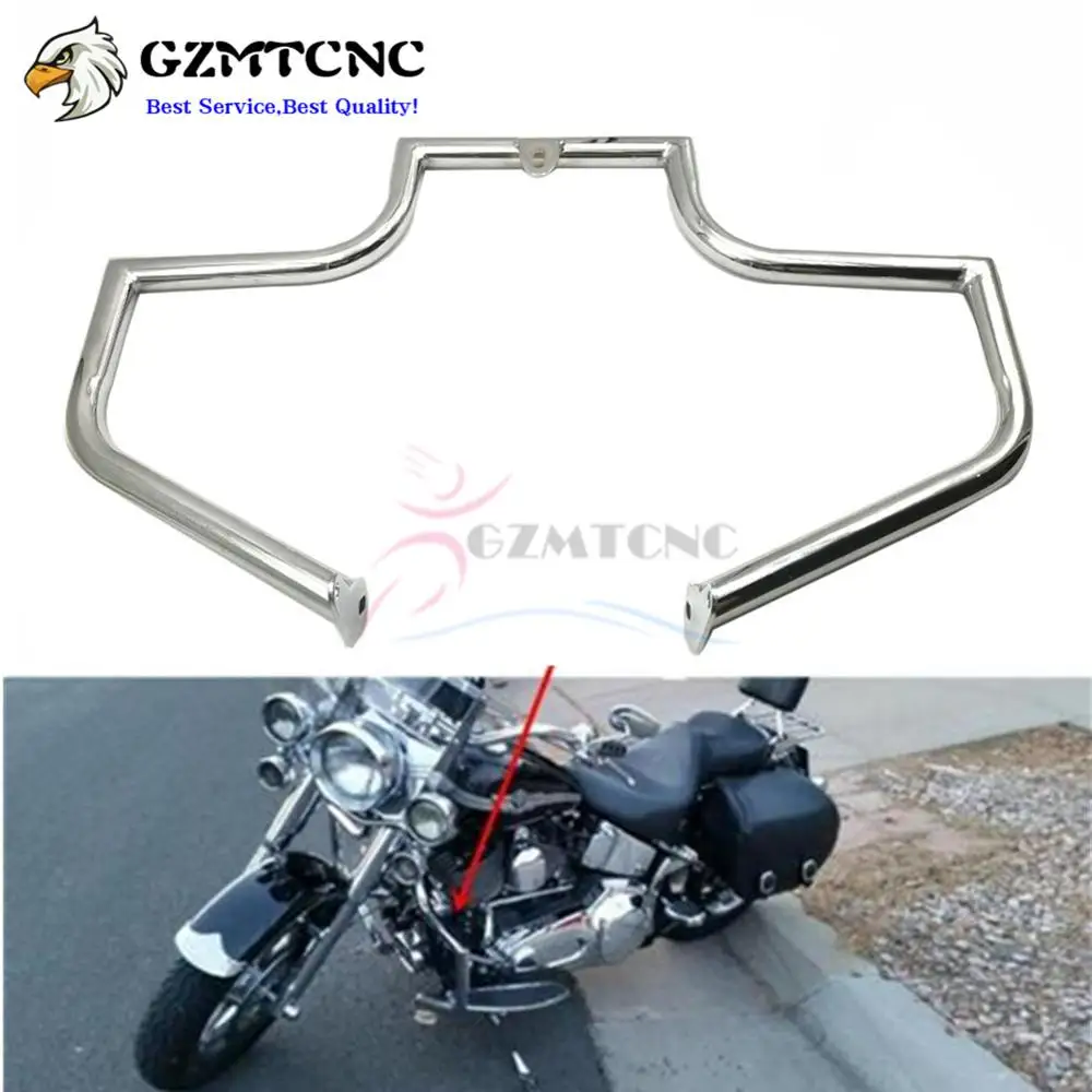 Защита двигателя шоссе полоса аварии бампер рамка для Harley Cross Bones Fat Boy Heritage Softail