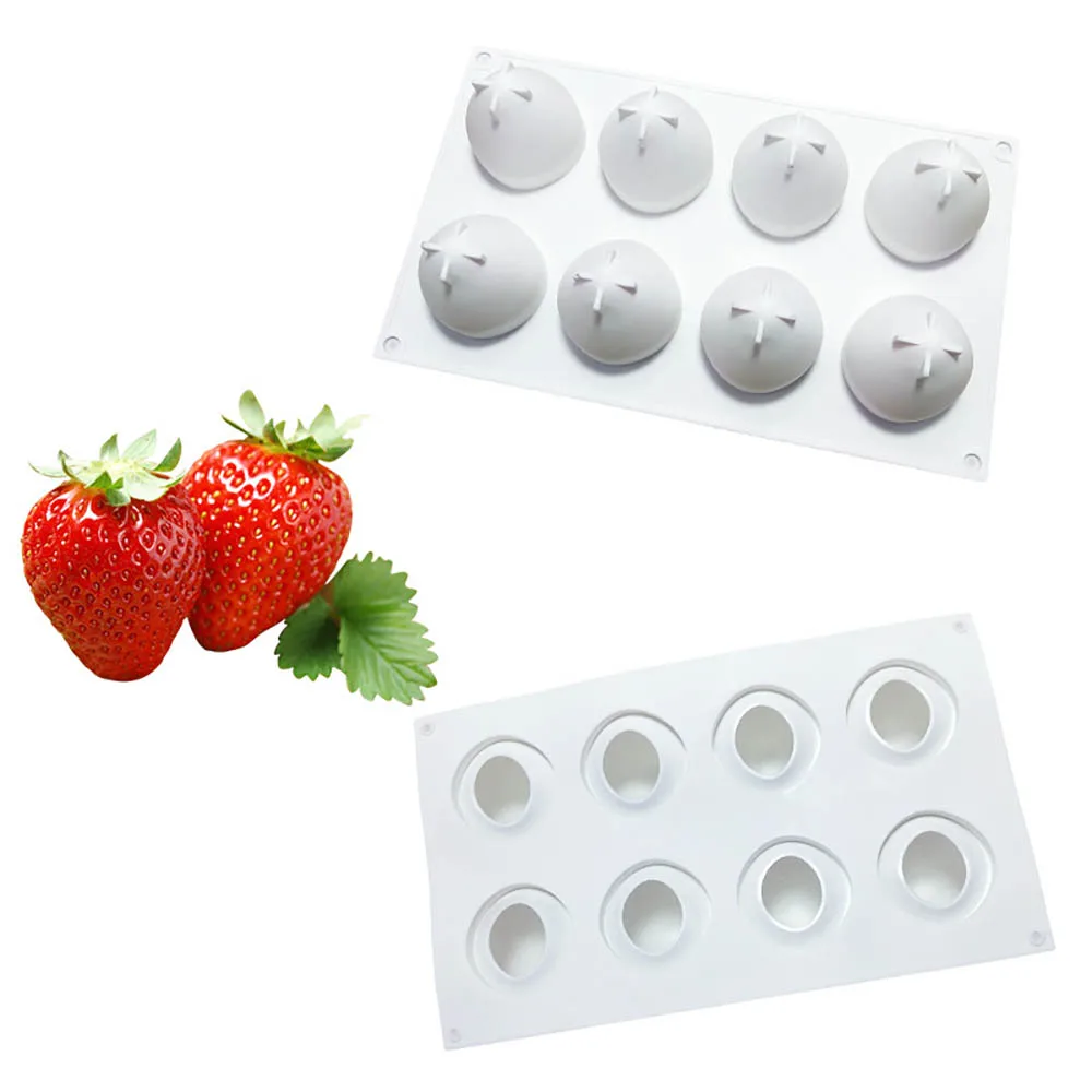 

GODWJ Fruit Strawberry Silicone Mousse Mold For Cake Decorating Dessert Fondant Mould Bakeware Chocolate Mold Pastry Baking Pan