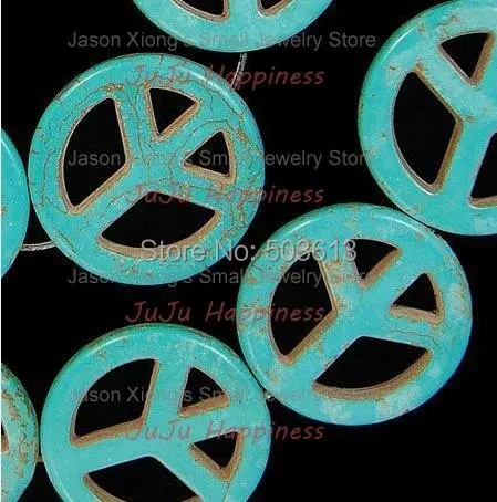1 нить 25 мм синий Howlite камень знак мира свободные бусины tb1132|loose beads|howlite stonebeads loose |