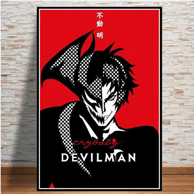 BO xianru510-03 Картина на холсте для украшения дома, настенная живопись devilman crybaby, японское аниме, скандинавские картины, модульный плакат, прикроватный фон - Цвет: BO xianru510-03
