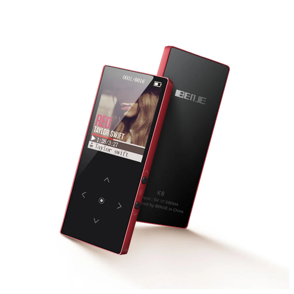 MP3 плеер Bluetooth 8 ГБ металлический сенсорный экран BENJIE K8 1 &quotэкран звук без потерь FM
