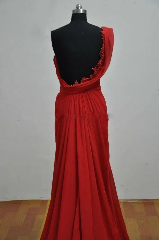 2016 summer dresses long chiffon red elegant one shoulder evening with ruched a-line party | Свадьбы и торжества