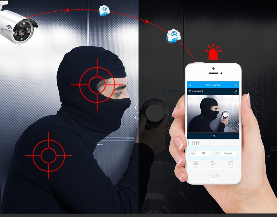 Hiseeu Беспроводная система видеонаблюдения 960P 4ch 1.3MP ip-камера Водонепроницаемая наружная P2P домашняя система безопасности комплекты видеонаблюдения