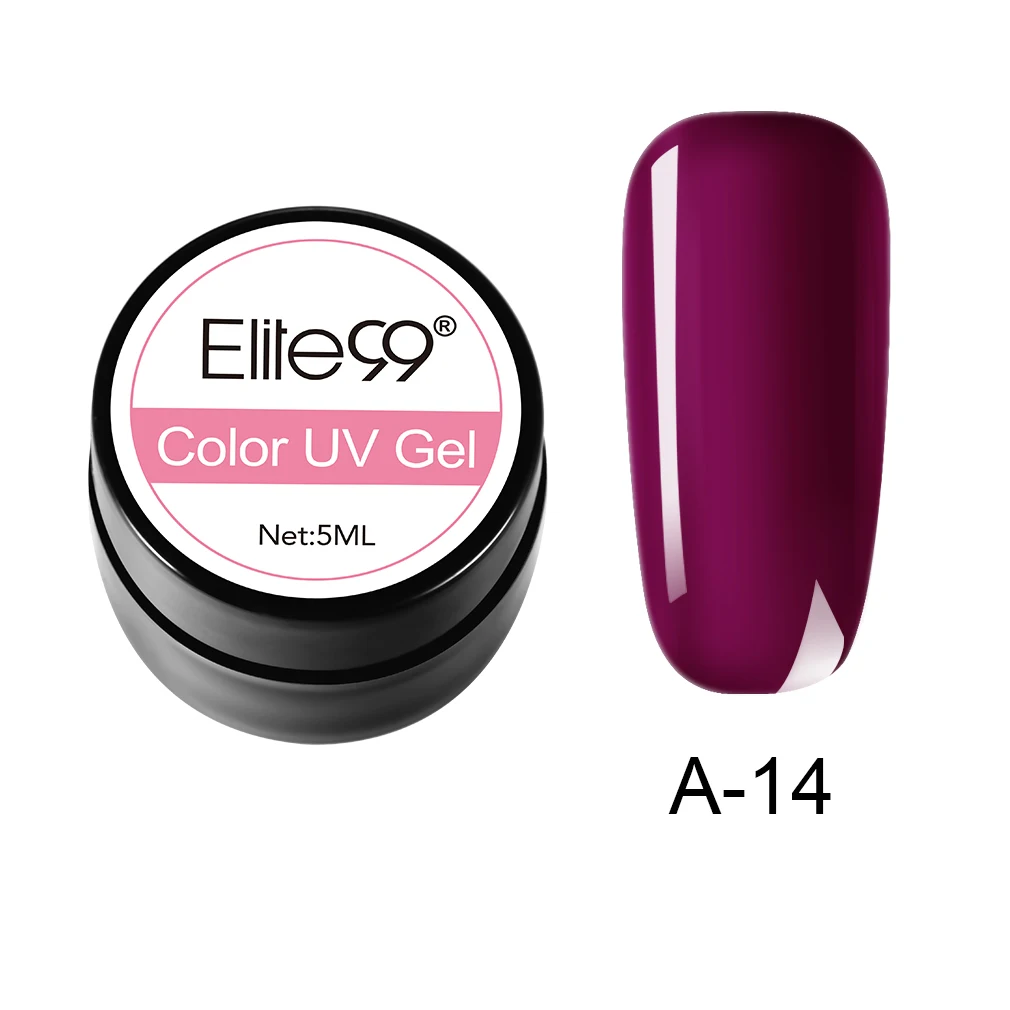 A-14 Elite99 Гель-лак гель uv Vernis светодиодный Гель-лак для ногтей художественный Гель-лак для ногтей чистый цвет Гель-лак 5 мл Гель-лак es Soak Off Nail Art - Цвет: A-14