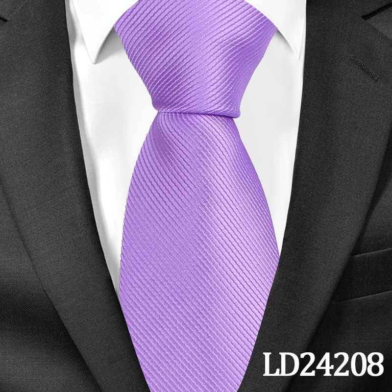 LD24208 Новые Классические однотонные галстуки для мужчин, Модный повседневный галстук на шею, деловые мужские галстуки, галстуки корбаты, ширина 8 см, галстук жениха, вечерние галстуки - Цвет: LD24208