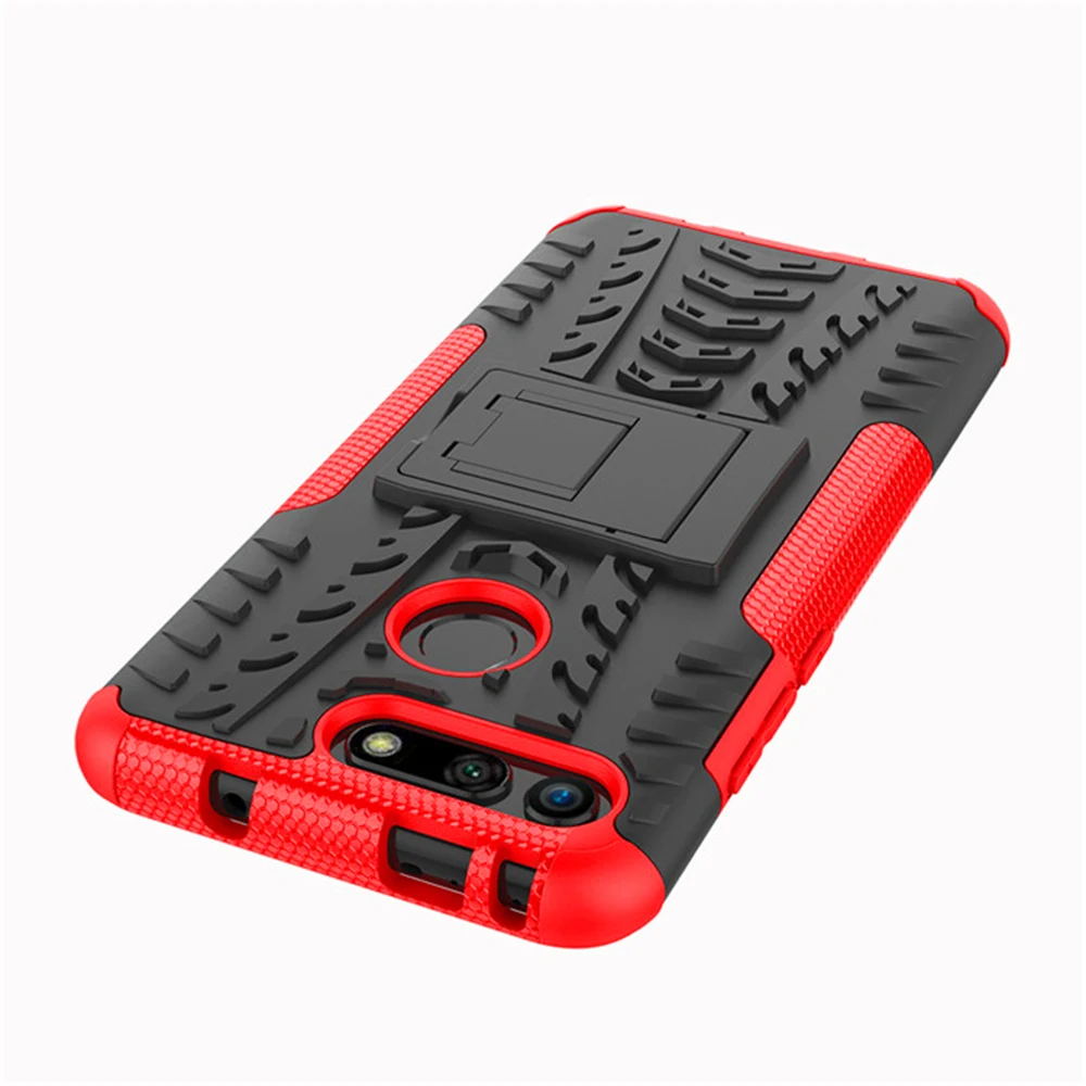 For Huawei Honor V20 8A 8C 8X Max 10 Lite Nova 4e 3i Case Hard Plastic Soft Silicone Hybrid Armor Stand PC + TPU Phone Cover | Мобильные