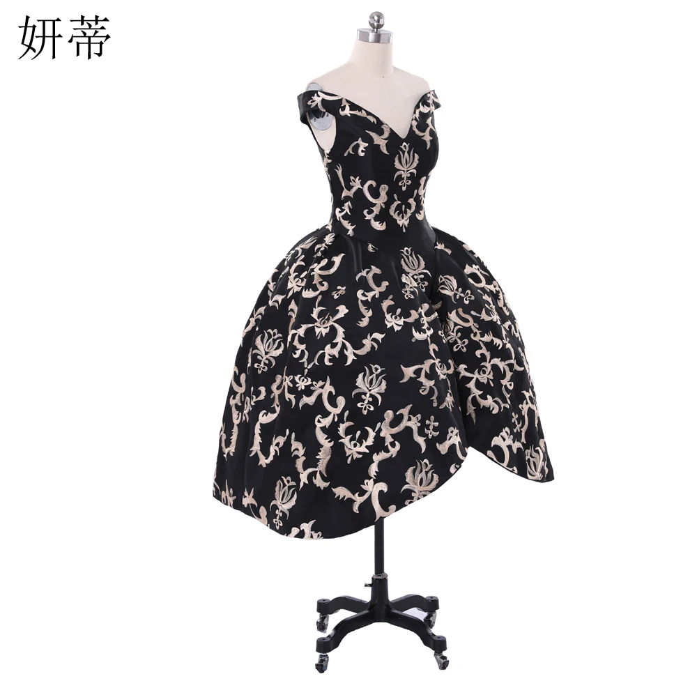 Атласное Бальное Платье с вышивкой винтажное бальное платье до середины икры