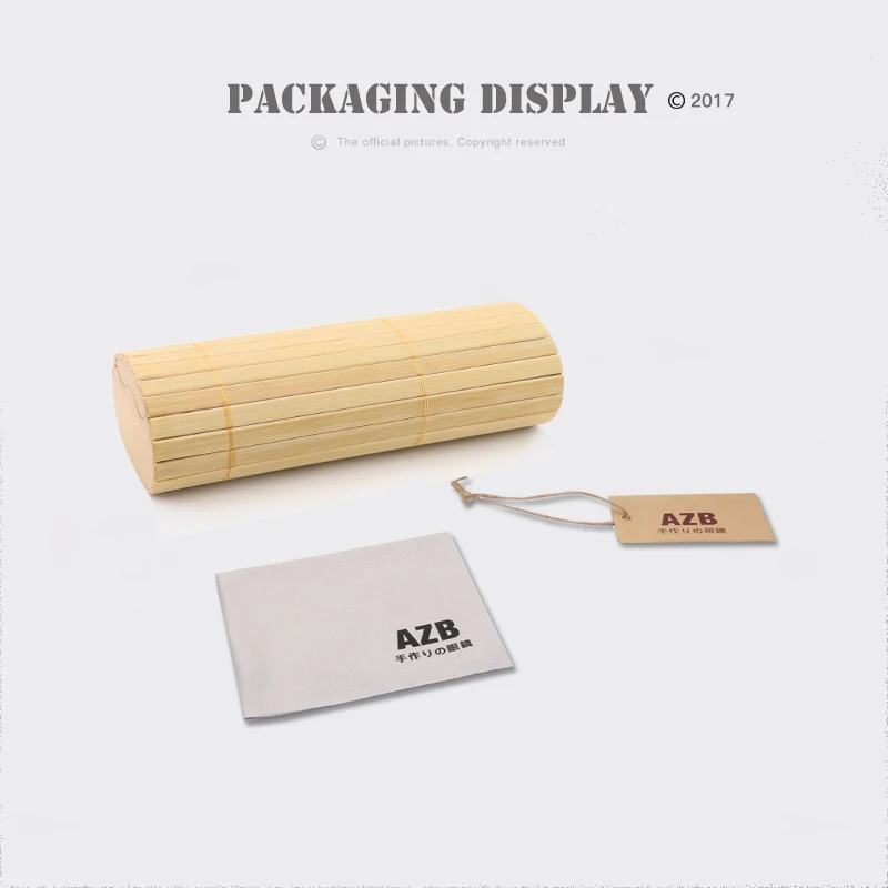 

AZB New Rimless Bamboo Legs Sun Glasses Wooden One-piece Sunglasses UV400 Women Round Fashion Sunglasses