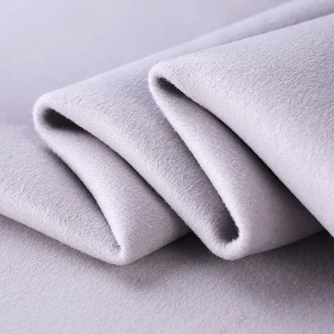 

Fashion Sweet potato purple Noble pure color double-sided cashmere fabric for wind coat wool telas tissu tissus au metre thicken