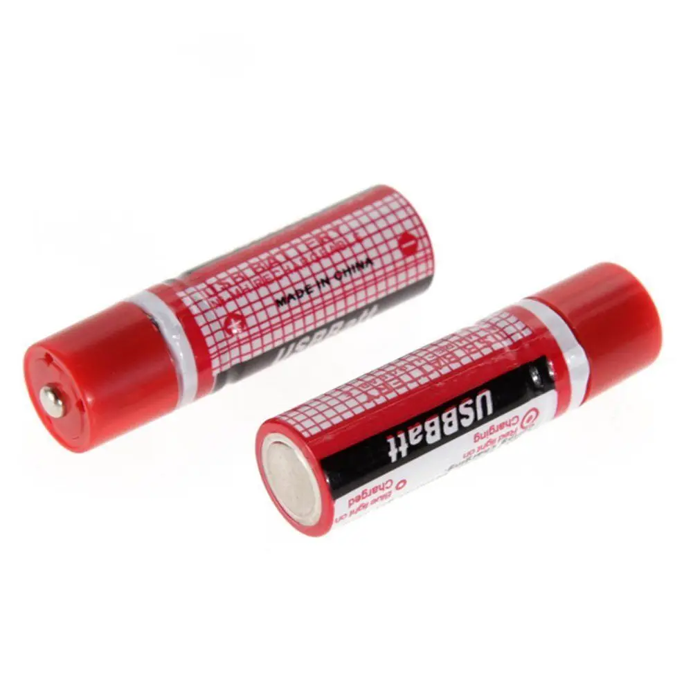 2 шт. USB батарея AA 1 V 1450mAh Ni MH ячеек аккумуляторная батарея|Перезаряжаемые батареи| |