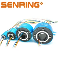 through hole slip ring 26121824 channels 2a5a10a current slipring hollow rotate connector hole 8 100mm conductive rings
