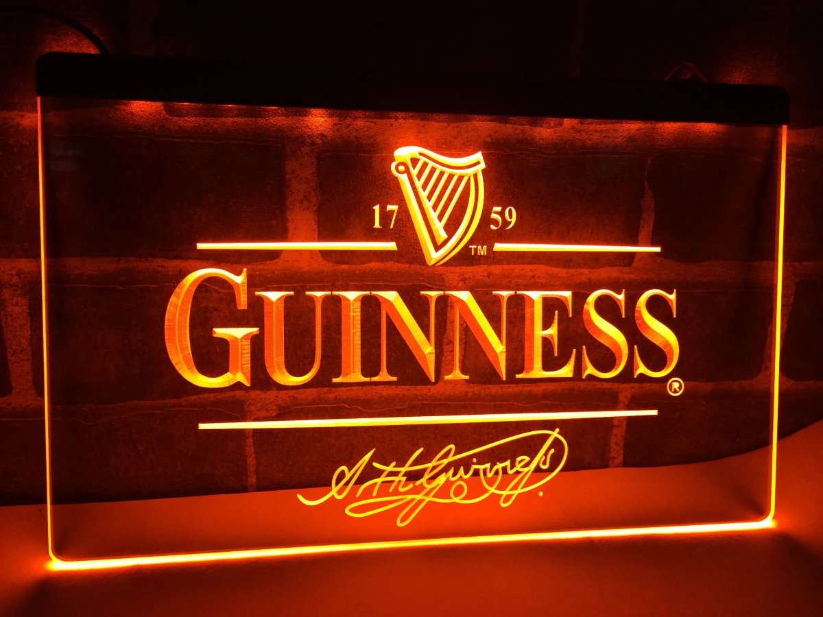 LE057- Guinness Alec Arth пивной бар светильник Sign home decor crafts | Дом и сад