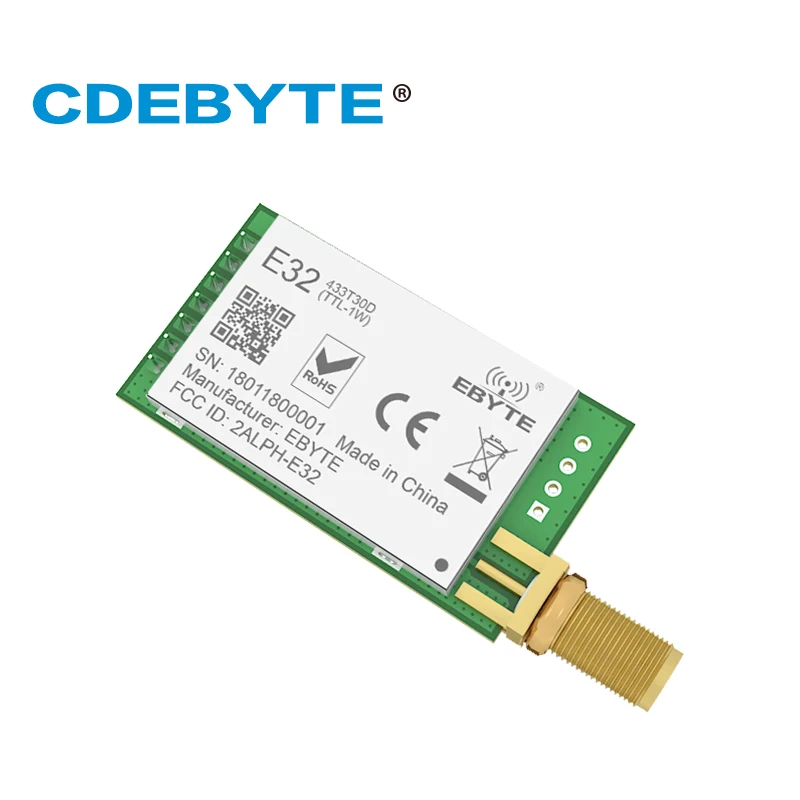 10 шт./лот 433 МГц SX1276 LoRa UART беспроводной трансивер E32 433T30D1B IoT 30 дБм передатчик