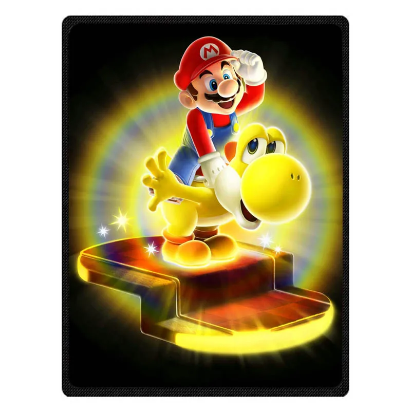 Детское Флисовое одеяло Super Mario теплый зимний дорожный плед из кораллового флиса