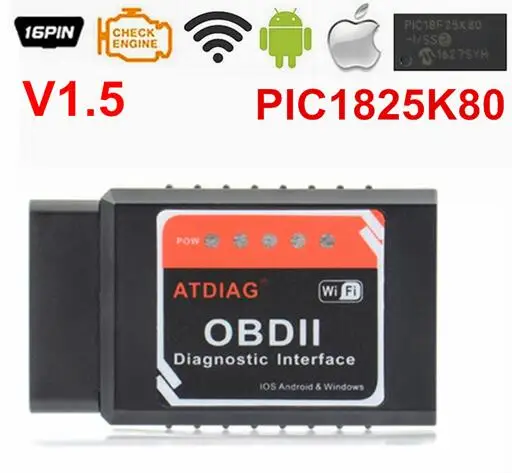 Черный Универсальный OBD2 wifi ELM327 V 1,5 сканер для iPhone IOS автоматический OBDII сканирующий Инструмент OBD 2 ODB II ELM 327 V1.5 Wi-Fi ODB2 - Цвет: Черный