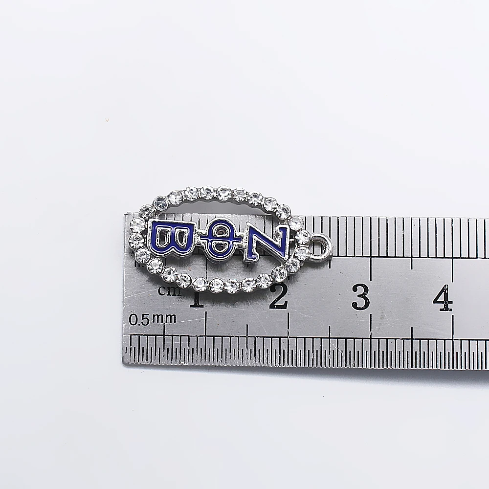 Pop овальный вырез металлическая греческая буква ZETA PHI BETA crystal charm для сорочного