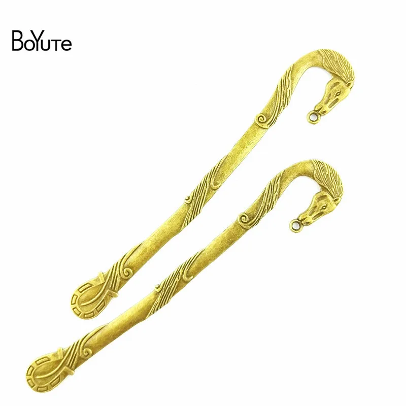 BoYuTe (10 шт./лот) 21*125 мм античный бронзовый сплав цинка морская лошадь Закладка
