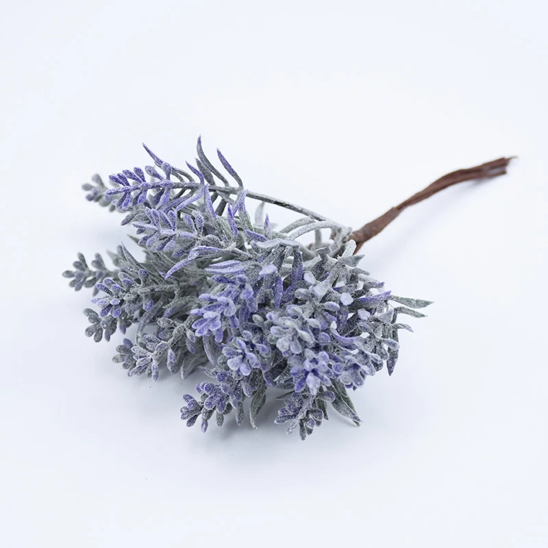 purple 6 шт., Искусственные пластиковые цветы, Рождественские декоративные вазы для дома, свадьбы, вечеринки, искусственные растения, Подарочная коробка, сделай сам, венок, скрапбукинг - Цвет: purple