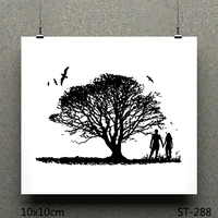 zhuoang lovers under the tree design stamp scrapbook rubber stamp craft clear stamp card seamless stamp