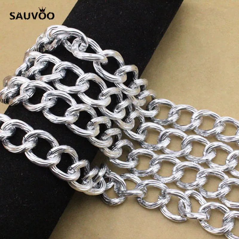 SAUVOO 1 м/лот золотистые алюминиевые цепи для оптовых продаж 15*20*3 5 мм