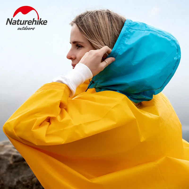 Портативный ветрозащитный плащ Naturehike ультралегкий пончо для кемпинга походов