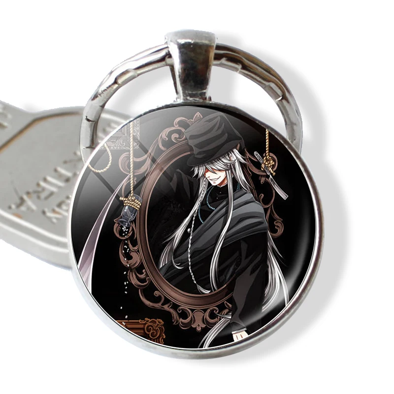 Черный Батлер металлический брелок Kuroshitsuji Ciel Phantomhive Sebastian Grell Madame Red Emblem Аниме Манга брелок для ключей