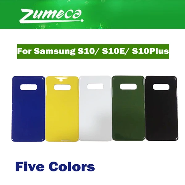 

10PCS/Lot For Samsung Galaxy S10 S10E S10plus S10 plus Battery Cover Housing Case Door Back Cover Black White Yellow Green Blue