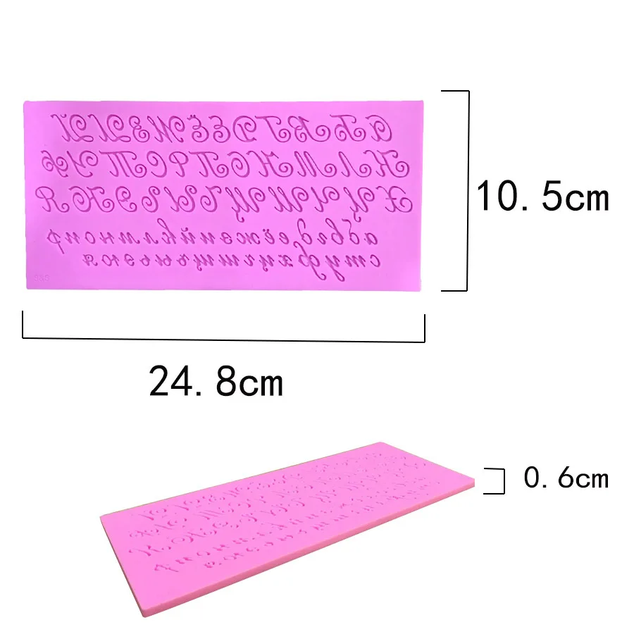 Russian Handwriting Alphabets Script Letters Silicone Cake Moulds Fondant Decorating Tools Bakeware Set | Дом и сад