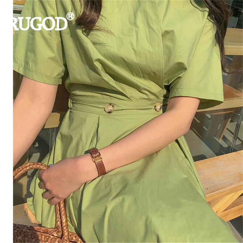 Женское плиссированное платье RUGOD однотонное облегающее повседневное офисное с
