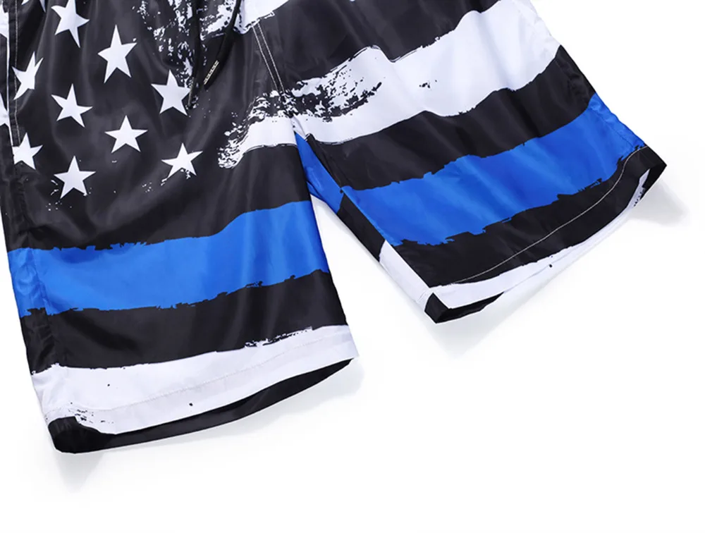 ESHINES 2019 новые модные пляжные шорты мужские полиэстер материал свободный принт