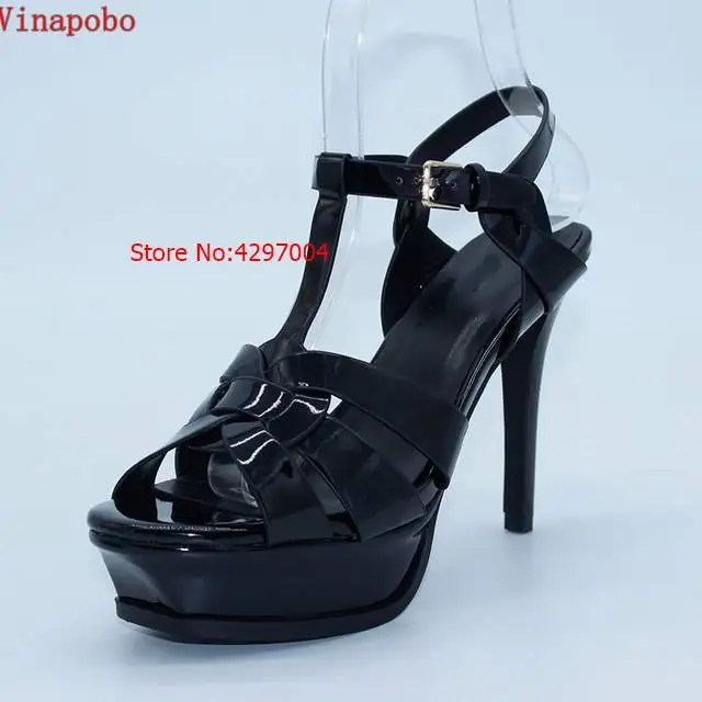 14cm Vinapobo/Новинка года; 11 цветов; женская обувь на платформе и высоком каблуке 14/10 см; пикантные вечерние женские свадебные босоножки - Цвет: 14cm