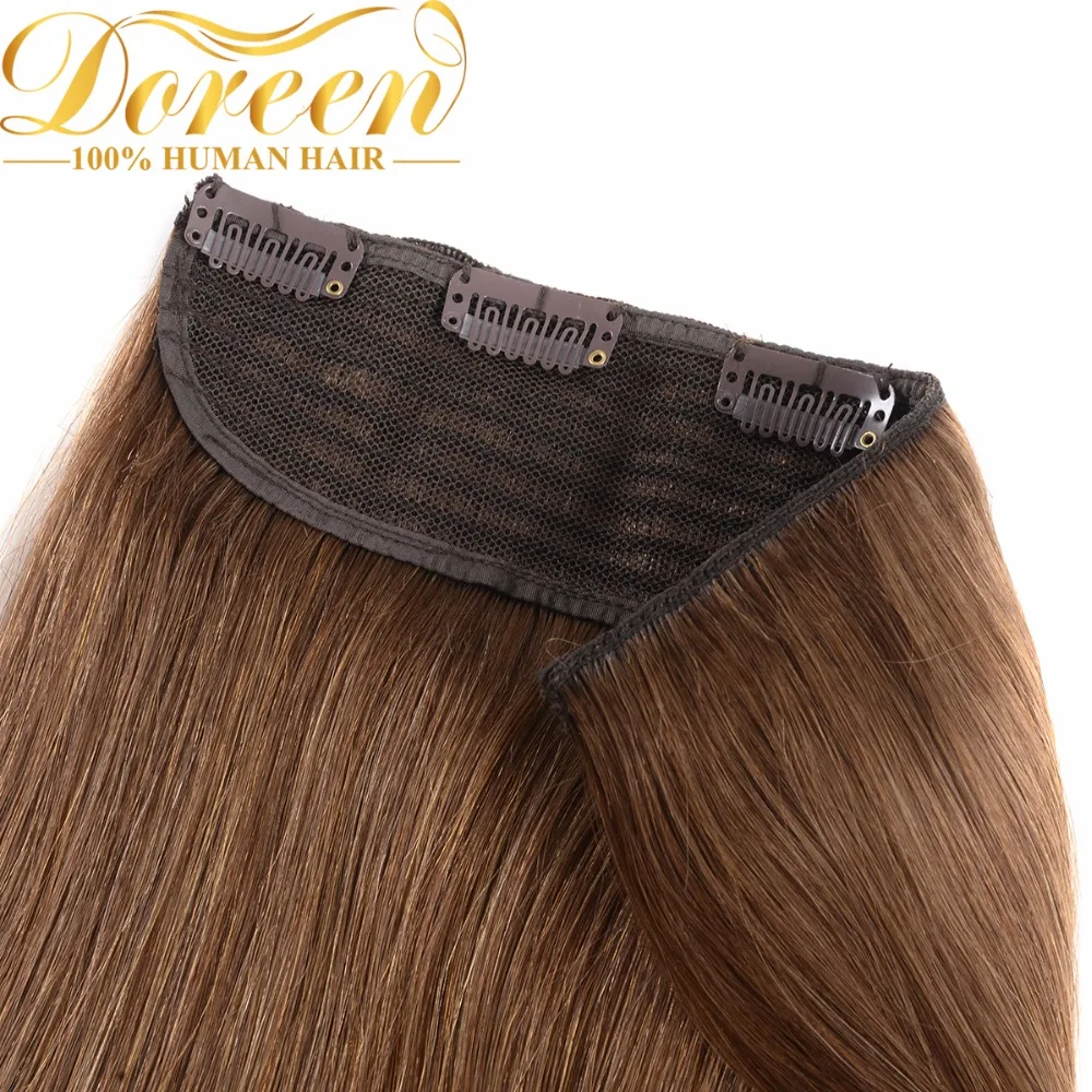 Doreen #2 #4 #8 коричневый цвет 100 г 1 шт./компл. набор клип в один кусок волос 100%
