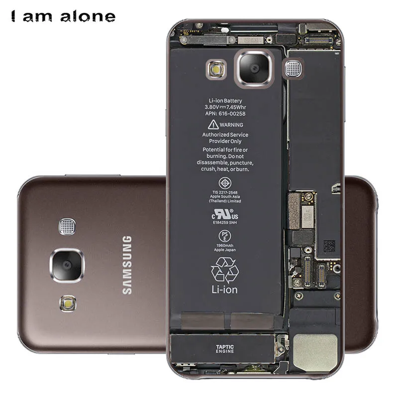PC S17 Чехлы для телефонов I am alone для samsung Galaxy E5 E500, 5,0 дюймов, жесткие пластиковые чехлы для мобильных телефонов, Модные цветные сумки - Цвет: PC S17