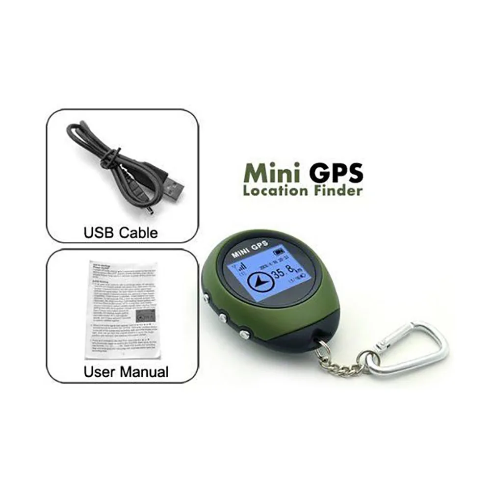 Портативный мини ручной gps навигационный приемник локатор с электронным компасом USB Перезаряжаемый для путешествий на открытом воздухе